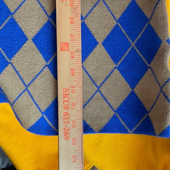NWOT URBAN OUTFITTERS Blue & Brown Argyle Mini Knit in Size M - Picture 8 of 11